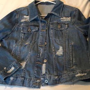 distressed jean jacket